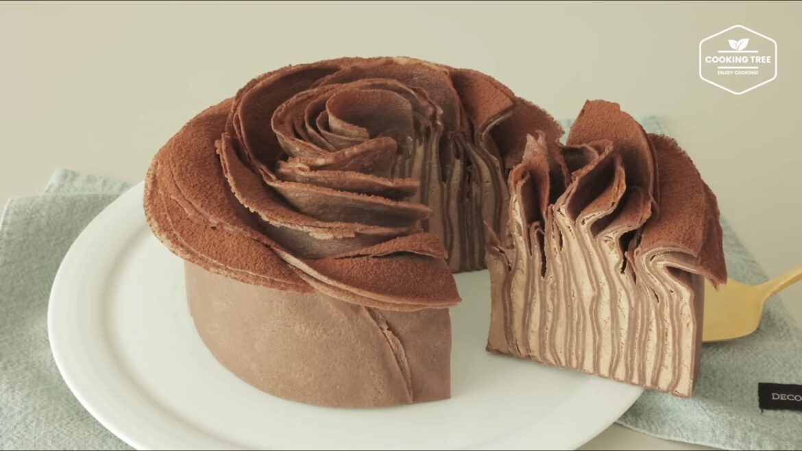 초콜릿 크레이프 케이크 만들기